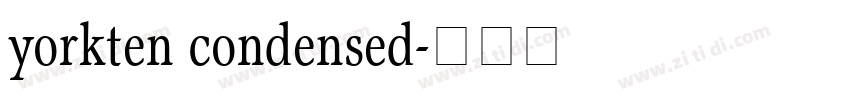 yorkten condensed字体转换